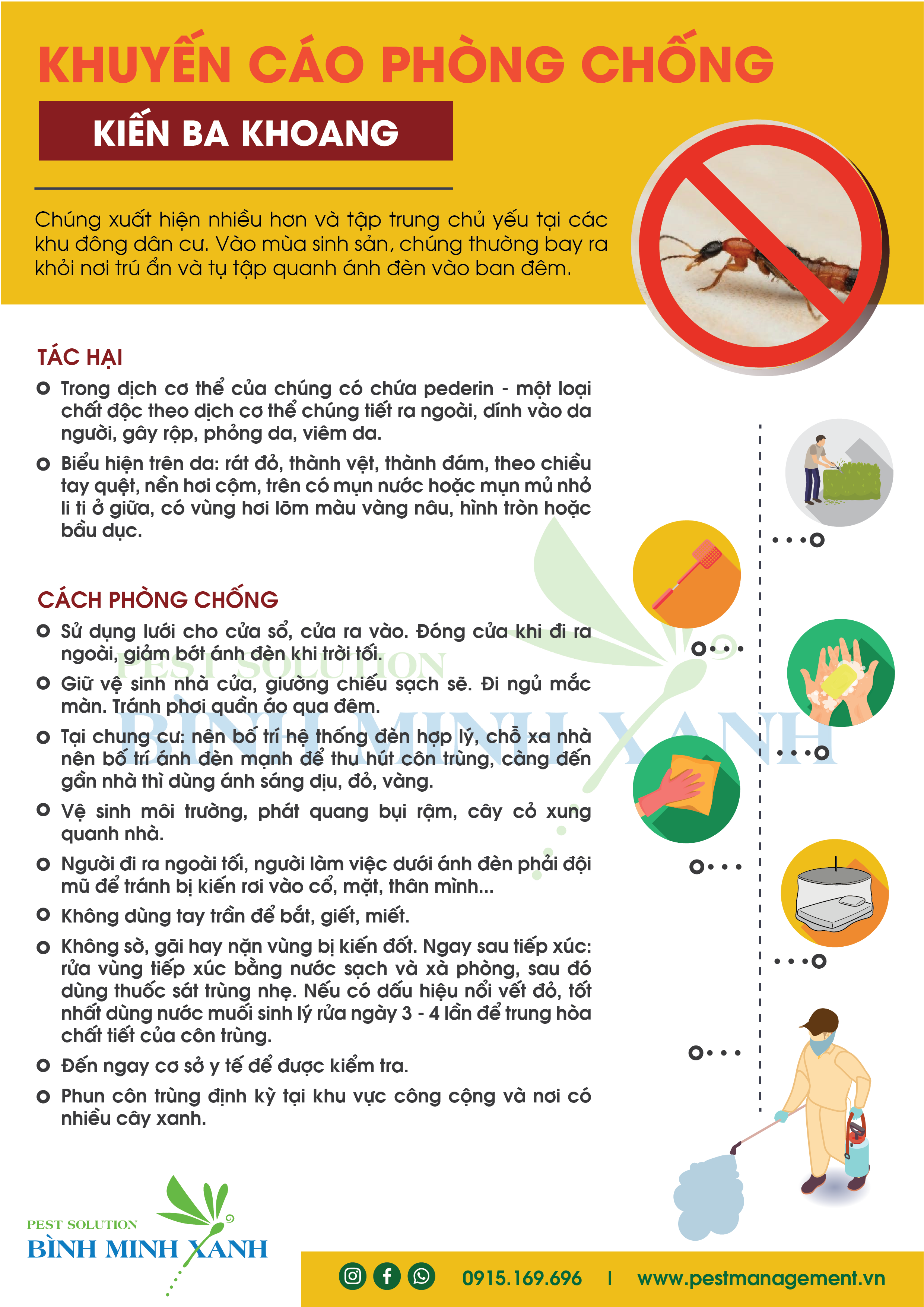 Khuyến cáo phòng kiến ba khoang