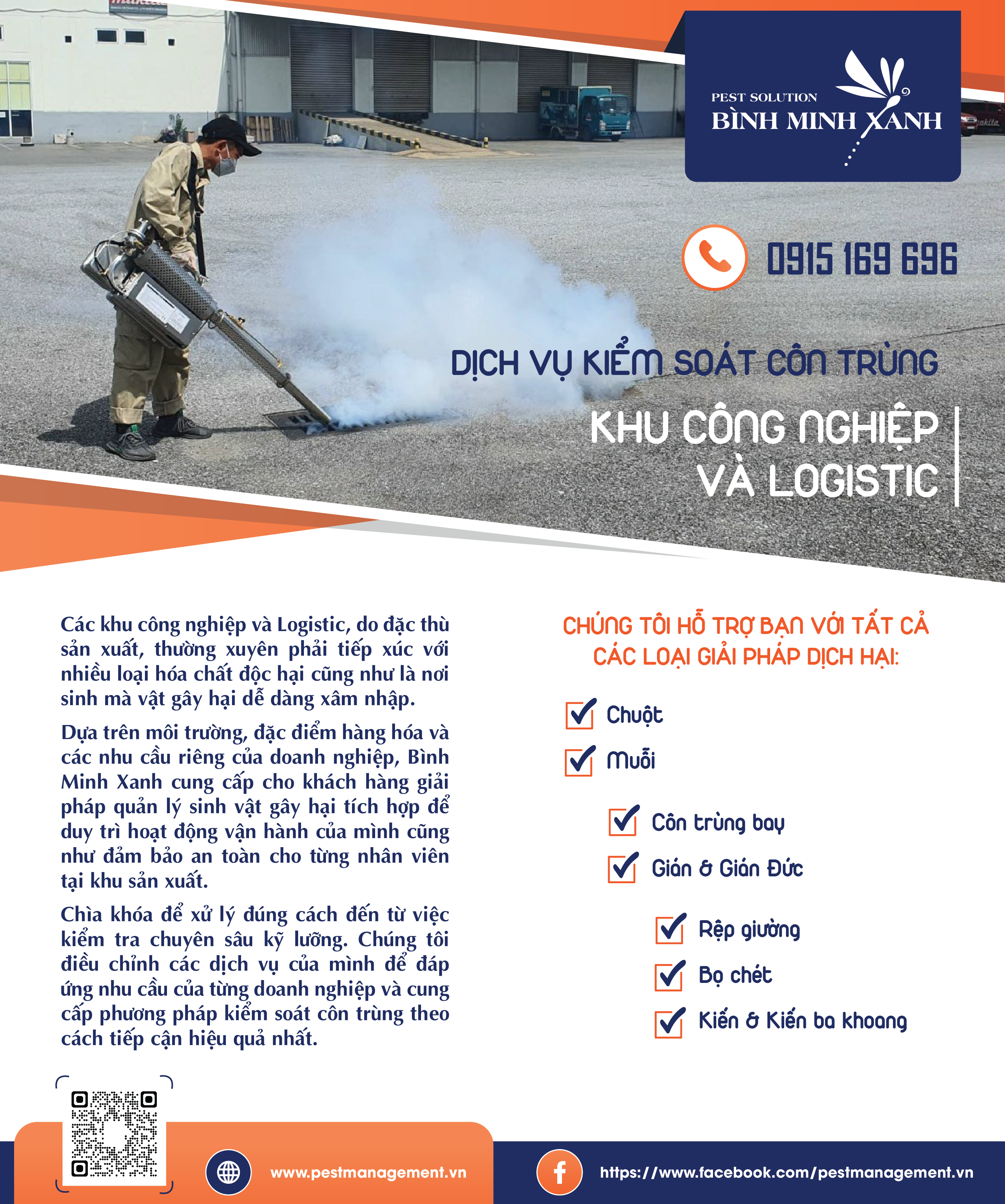 DỊCH VỤ KIỂM SOÁT CÔN TRÙNG DÀNH CHO KHU CÔNG NGHIỆP VÀ LOGISTIC